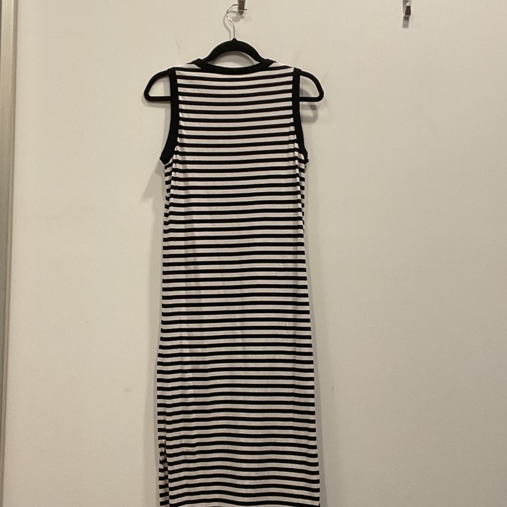 KULE Black and White Striped Midi Dress - Picture 4 of 4